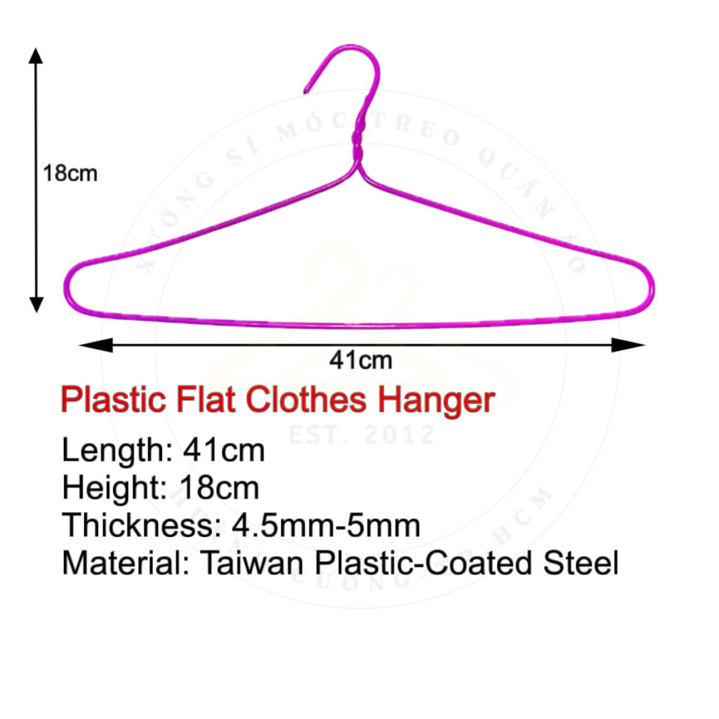 PLASTIC FLAT CLOTHES HANGERS